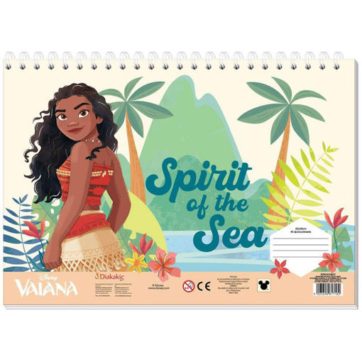 Εικόνα της Μπλοκ ζωγραφικής Diakakis 40φ. Vaiana 2 23x33cm. Αυτοκόλλητα και Στενσιλ 000565865 ( Δύο σχέδια )