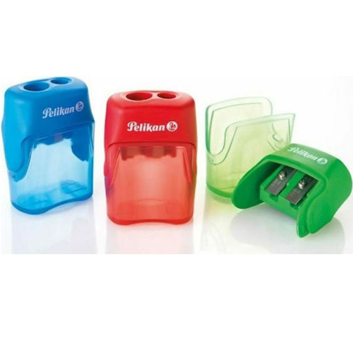 Εικόνα της Ξύστρα πλαστική Pelikan διπλή 3χρώματα Ass. 700238