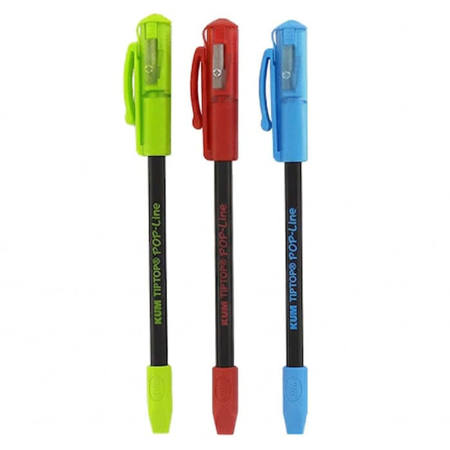 Εικόνα της Μολύβι Kum Tip Top μύτη B 2mm γόμα & ξύστρα Ass. 3470224