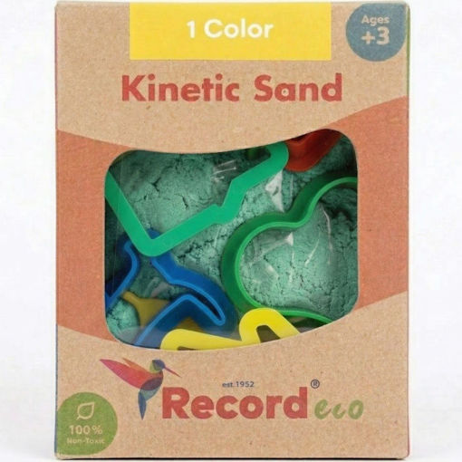 Εικόνα της Κινητική άμμος Record μέντα με δώρο 6 καλούπια 500gr. REX-101-04