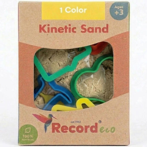 Εικόνα της Κινητική άμμος Record μπεζ με δώρο 6 καλούπια 500gr. REX-101