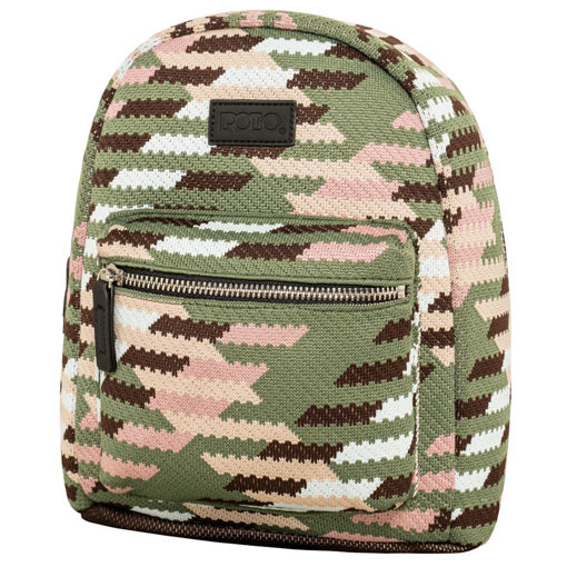 Εικόνα της Tσαντάκι πλάτης Polo Mini Seya Khaki/Pink 911007-8486