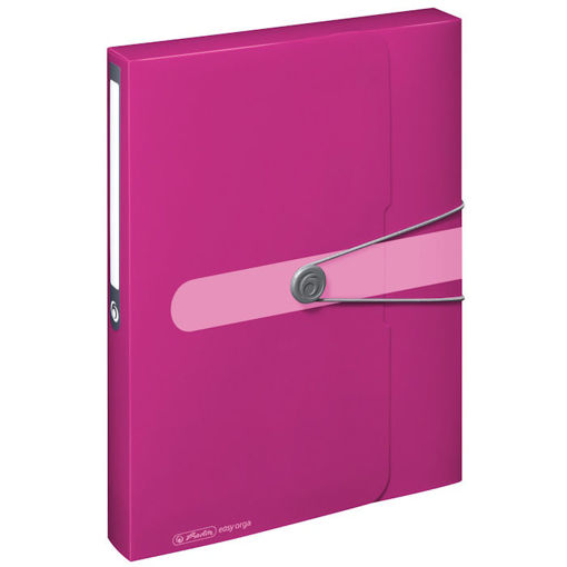 Εικόνα της Κουτί  λάστιχο Α4 Herlitz  4cm. φούξια easy orga to go 11216397