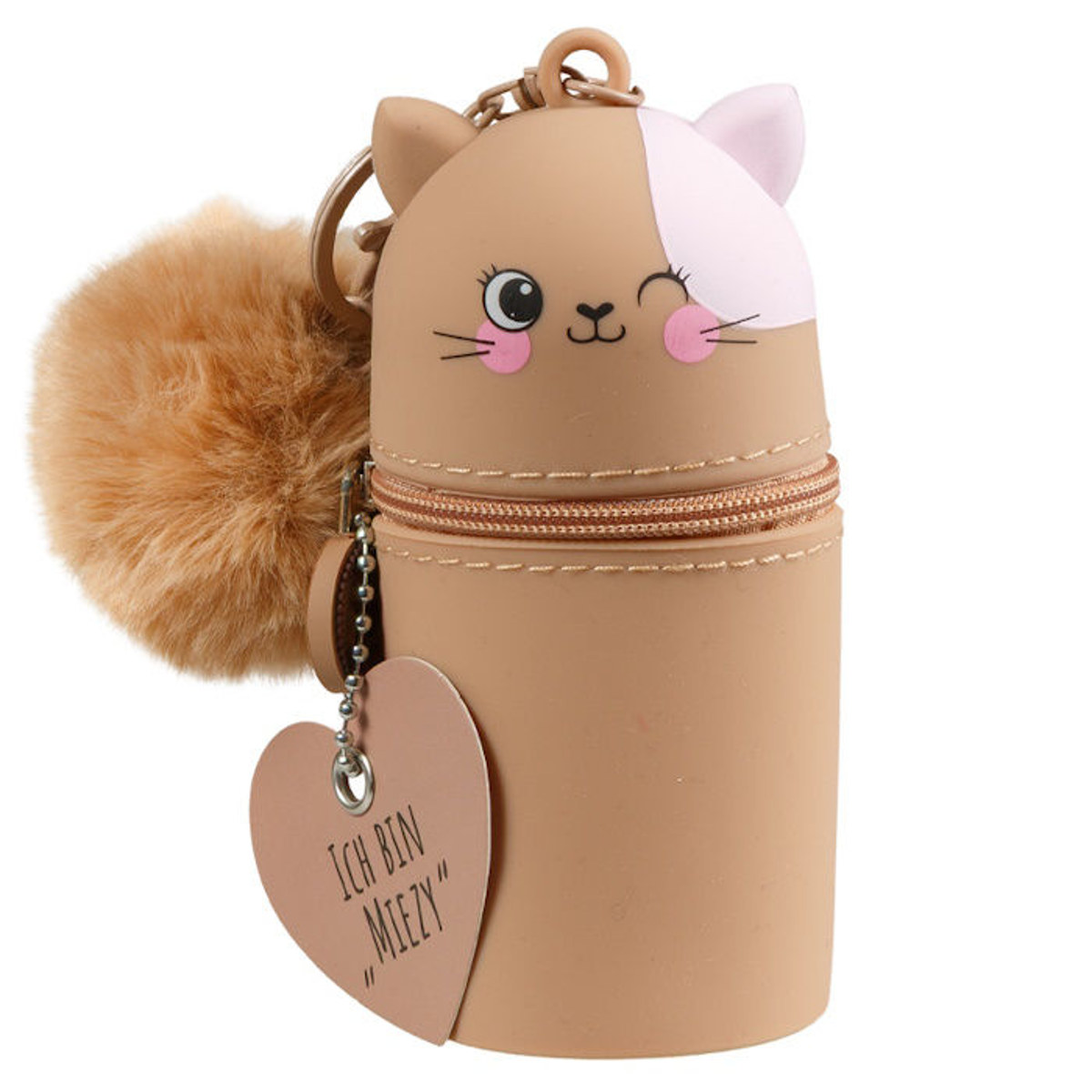 Εικόνα της Πορτοφόλι για κέρματα Lulubug Mini Silicone Charm ''Miezy' με μπρελοκ 24303