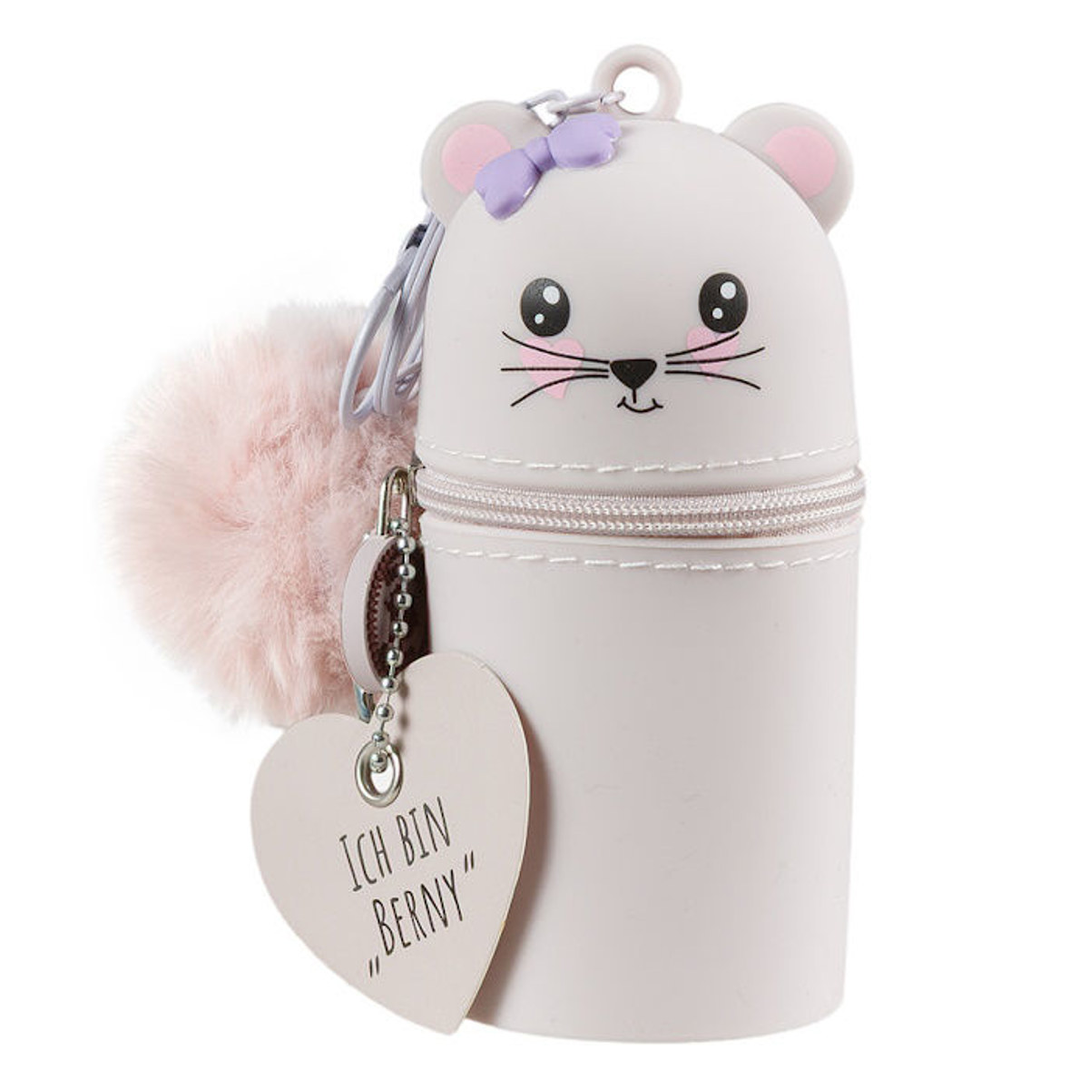 Εικόνα της Πορτοφόλι για κέρματα Lulubug Mini Silicone Charm ''Berny"' με μπρελοκ 24301