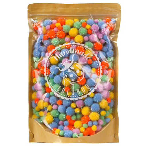 Εικόνα της Μπάλες pompons Lulubug ''Circus" Felt Look & Glitter 500τεμ. 20023