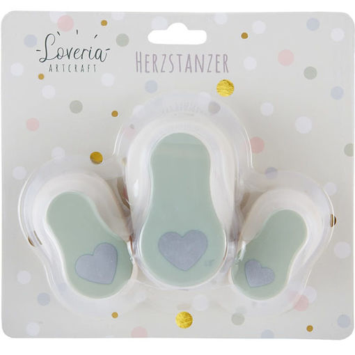 Εικόνα της Περφορατέρ σχεδίων Lulubug 3 different sizes ''Καρδιά'' 15006