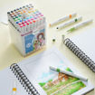 Εικόνα της Μαρκαδόροι Ohuhu Water-based Coloring Markers Dual 64τεμ. Brush & Chisel 80600-56