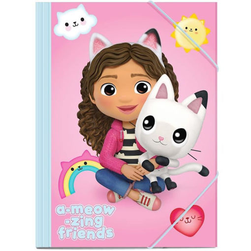 Εικόνα της Ντοσιέ Α4 Diakakis Gabby's Dollhouse με λάστιχο 000574066