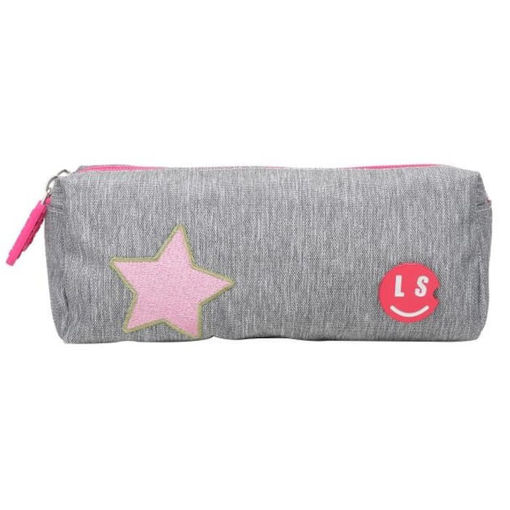 Διπλή σχολική κασετίνα Lycsac Wow Girls με δύο θήκες και φερμουάρ.