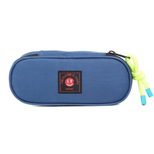 Εικόνα της Κασετίνα οβάλ Lyc Sac με φερμουάρ Basic Electric Blue 84098