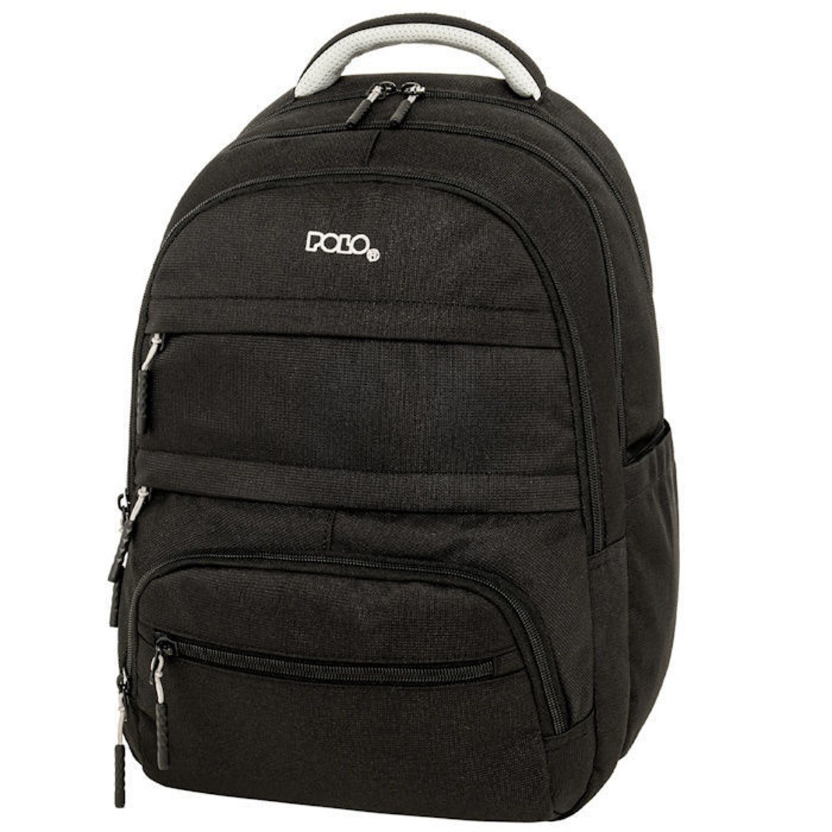 Πλαϊνή όψη σακιδίου Polo Multi Pocket που δείχνει τις πολλαπλές θήκες και την πλευρική θέση για παγούρι