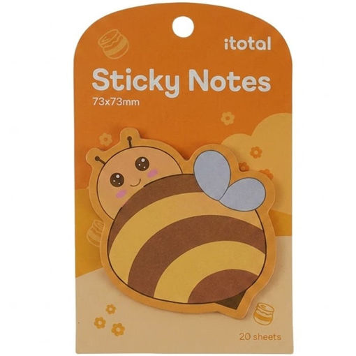 Εικόνα της Χαρτάκια αυτοκόλλητα σημειώσεων I-Total 73x73mm 20φ Bee XL3102H