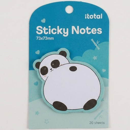 Εικόνα της Χαρτάκια αυτοκόλλητα σημειώσεων I-Total 73x73mm 20φ Panda XL3102G