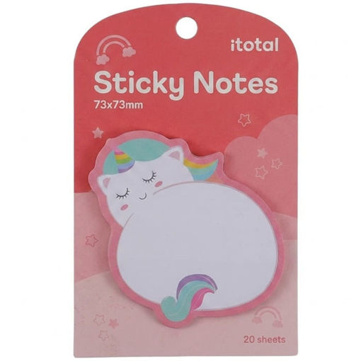 Εικόνα της Χαρτάκια αυτοκόλλητα σημειώσεων I-Total 73x73mm 20φ Unicorn XL3102F