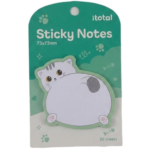 Εικόνα της Χαρτάκια αυτοκόλλητα σημειώσεων I-Total 73x73mm 20φ Cat XL3102B