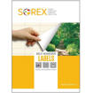 Αυτοκόλλητες λευκές ετικέτες Sorex 105x74mm