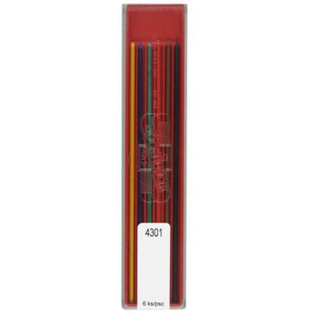 Εικόνα της Μύτες Μολυβιών Koh-I-Noor 2mm Χρωματιστές 6 Τεμάχια 4301