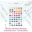 Εικόνα της Μαρκαδόροι Ohuhu  Alcohol Kaala Markers 60τμχ. Χρωμάτων Chisel & Fine 80405-43
