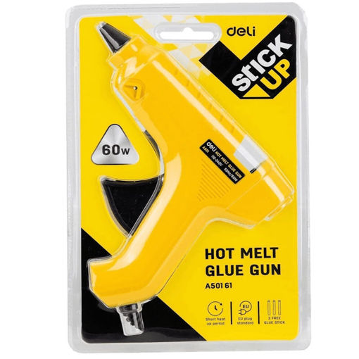 Εικόνα της Πιστόλι σιλικόνης Deli 60W 11mm 3τμχ. Stick A550161