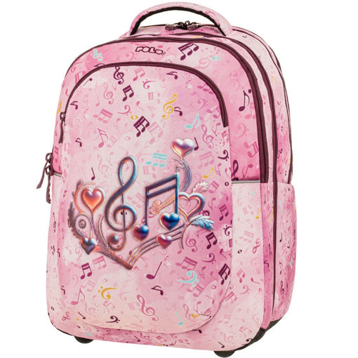 Τσάντα πλάτης Polo Kinetic Music ροζ 25lt μπροστινή όψη