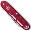 Πλαϊνή όψη σουγιά Victorinox Onefold Alox κόκκινου με carry clip