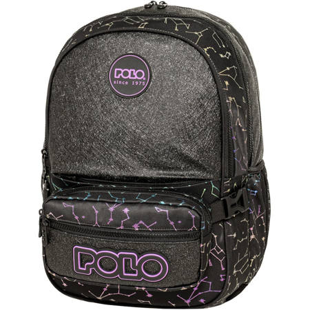 Σχολικό σακίδιο πλάτης Polo Zippy Sky σε γαλάζιες αποχρώσεις σε λευκό φόντο