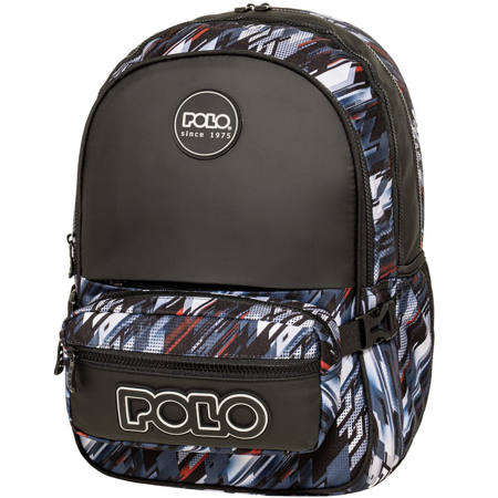 Τσάντα πλάτης Polo Zippy Blue Lines 901080-8444 με αποσπώμενη μπανάνα