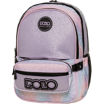 Σακίδιο Polo Zippy Hearts 25lt σε Λιλά Metallic με σχέδιο καρδιών και αποσπώμενη μπανάνα μπροστά