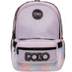 Πλαϊνή όψη σακιδίου Polo Zippy Hearts Λιλά Metallic 25lt με πλαϊνή θήκη για παγούρι