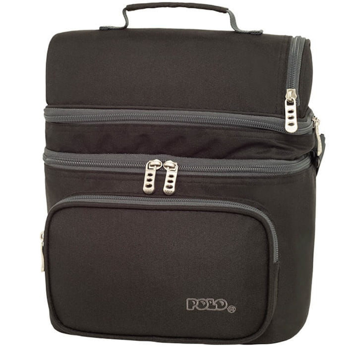 Τσαντάκι φαγητού Polo Double Cooler Black σε μαύρο χρώμα