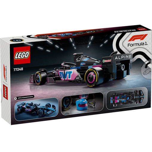 Κατασκευή LEGO Speed Champions BWT Alpine F1 Team A524 Race Car 77248 με ανοιχτό κόκπιτ και minifigure οδηγού
