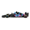 Πλαϊνή όψη του LEGO Speed Champions BWT Alpine F1 A524 77248 με αναρτήσεις wishbone και stickers χορηγών