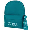 Σακίδιο πλάτης Polo Original Double Scarf Petrol-Air Blue, μπροστινή όψη με 2 κεντρικές θήκες