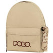 Σακίδιο πλάτης Polo Original Scarf Sand/Cherry 20lt, μπροστινή όψη με ανατομική τριγωνική πλάτη