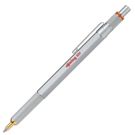 Εικόνα της Στυλό Rotring 800 Silver Ballpen 0.7mm με μαύρο μελάνι 2032580
