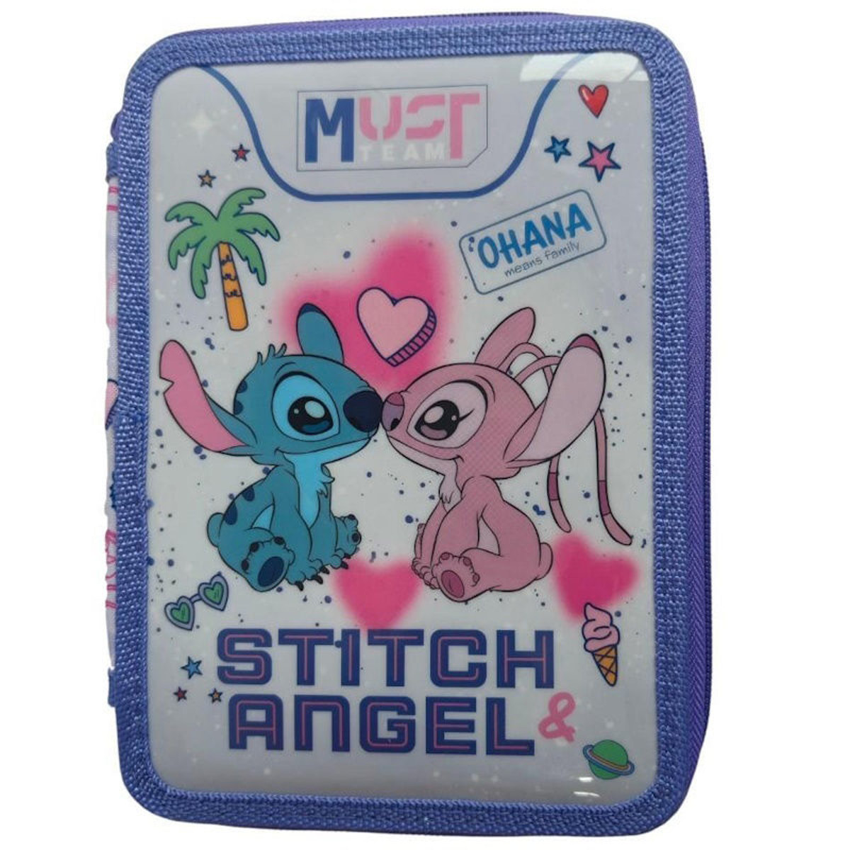 Εικόνα της Κασετίνα Must Team διπλή γεμάτη Stitch -  Angel Ohana 000565996