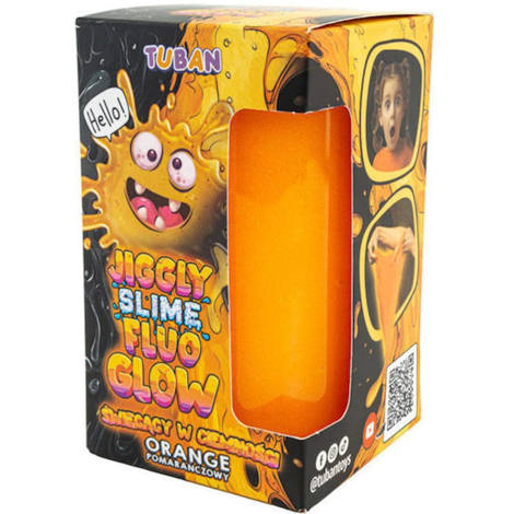 Εικόνα της Jiggly Slime Tuban  Fluo Glow Πορτοκαλί 430gr TU3822
