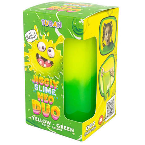 Εικόνα της Jiggly Slime Tuban  Fluo Glow Duo Κίτρινο - Πράσινο 430gr TU3810