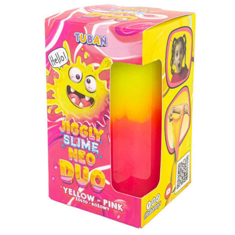 Εικόνα της Jiggly Slime Tuban  Fluo Glow Duo Κίτρινο - Ροζ 430gr TU3811