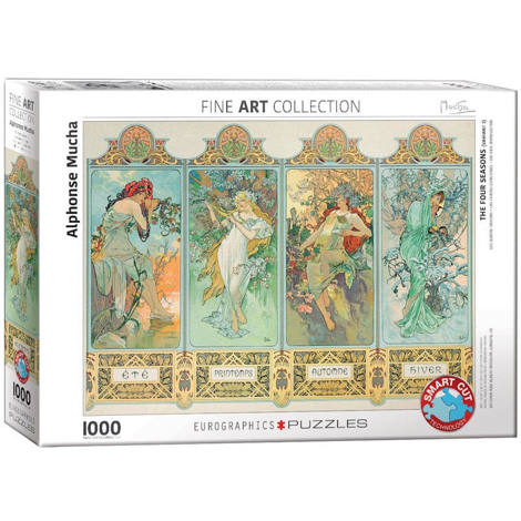 Εικόνα της Puzzle Eurographics 1000τμχ The Four Seasons (Variant 3) by Alphonse Maria Mucha 6000-0824