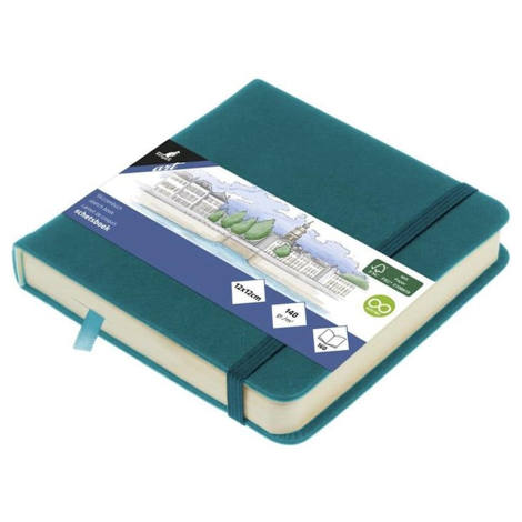 Εικόνα της Sketchbook Kangaro 140g/m2 12x12cm Dark Turquoise 160φ. με λάστιχο  K-861254