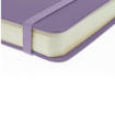 Sketchbook Kangaro Heather Purple 12x12cm πλαϊνή όψη με ανοικτές σελίδες