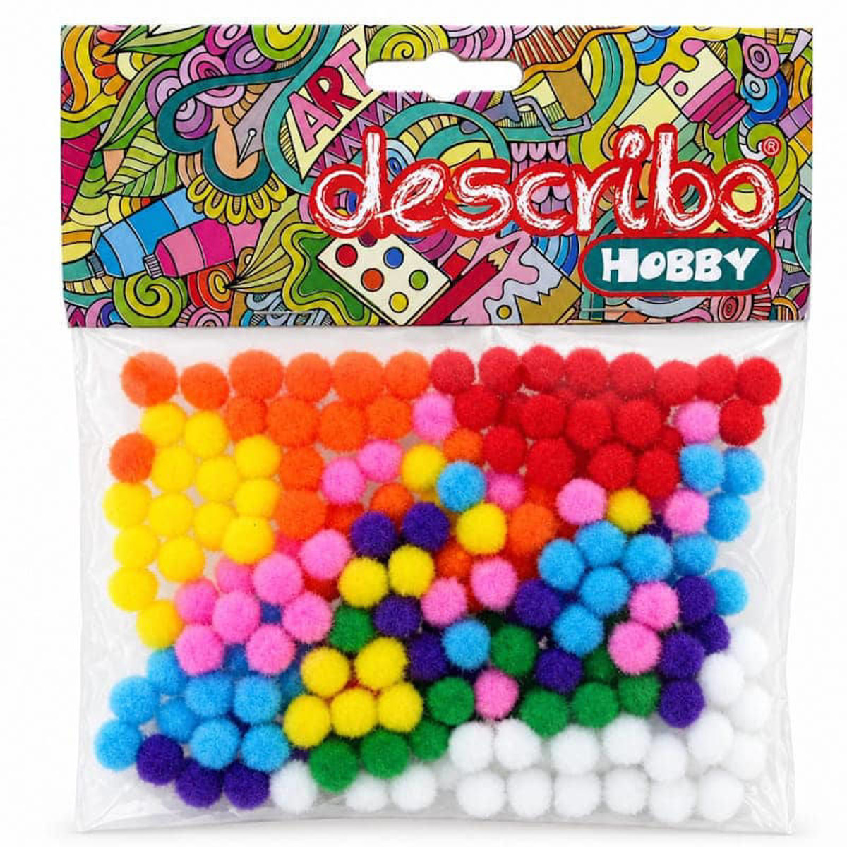 Μπάλες pompons Describo 10mm 200 τεμαχίων