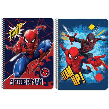 Εικόνα της Τετράδιο σπιράλ Spiderman 2/θεμ. 17x 25cm  Διακάκης 000508552 ( Δύο σχέδια*)