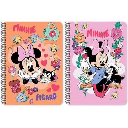 Εικόνα της Τετράδιο σπιράλ Minnie 2/θεμ. 17x 25cm  Διακάκης 000565848 ( Δύο σχέδια*)