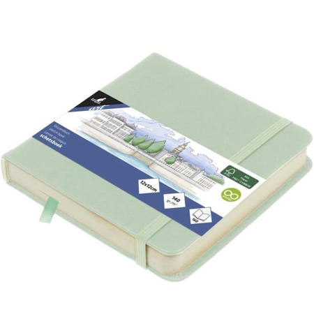 Sketchbook Kangaro 12x12cm Mint με σκληρό εξώφυλλο