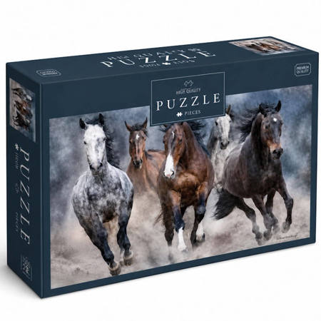 Alt: Παζλ Inter Druk Wild Horses 3 με 1000 τεμάχια, εμπρόσθια όψη κουτιού