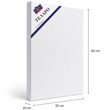 Εικόνα της Τελάρο διπλό με σφήνες Cotton 30x40cm.38mm 380gram. Exas