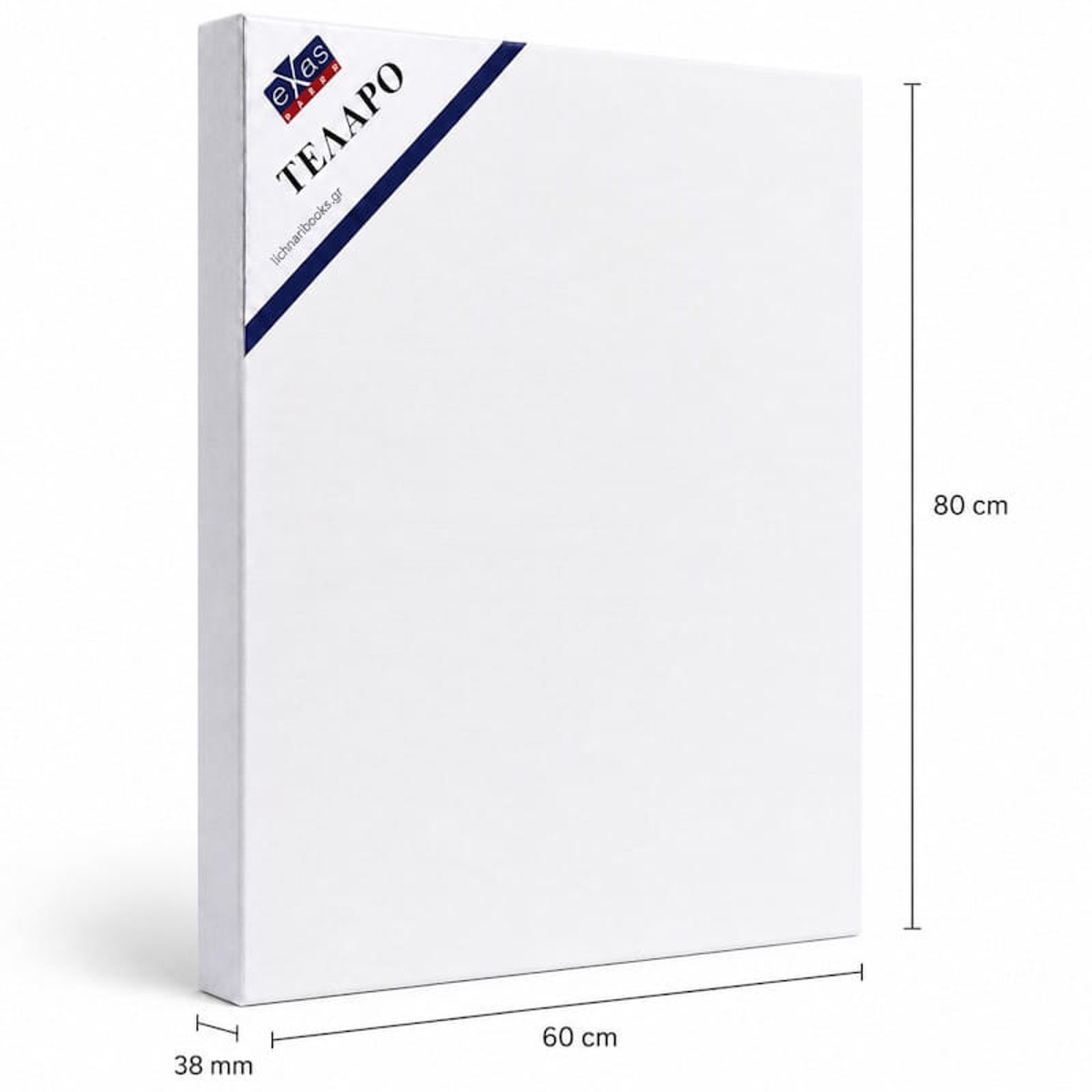 Εικόνα της Τελάρο διπλό με σφήνες Cotton 60x80cm.38mm 380gram. Exas